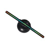 Proyector holográfico LED 3D de 18 cm, máquina publicitaria con Ventilador, Pantalla Decorativa, 7,1 Pulgadas Amplio ángulo de visión