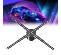 Proyector holográfico, Pantalla 3D WiFi, imágenes aéreas, Logotipo LED, luz holográfica, Ventilador 3D, máquina publicitaria montada en la Pared