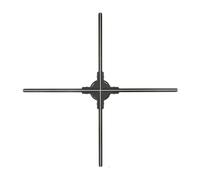 Proyector Holográfico Publicitario 3D De 65 Cm con WiFi, Reproductor De Lámpara Holográfica LED, Ventilador De Proyección con Control Remoto