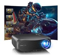 Proyector inteligente 4K de luz diurna 5G WiFi Bluetooth, 1250 ANSI/13000 lúmenes nativo 1080P Ultra HD proyector de películas para exteriores, proyector Android con aplicaciones Keystone, zoom, cine