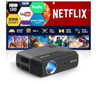 Proyector inteligente con WIFI y Bluetooth, enfoque automático y licencia de Netflix