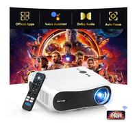 Proyector inteligente de cine en casa 4K, proyector de TV Android 2025 con licencia de Netflix, WiFi 6, Bluetooth 5.4 Dolby, proyectores LED inalámbricos para juegos de películas 4K, enfoque
