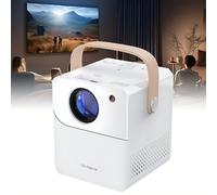 Proyector inteligente, mini película portátil 4K para interiores y exteriores, proyector WiFi Bluetooth 720P Full HD, compatible con pantalla de 100 pulgadas, zoom de pantalla de 100 pulgadas,