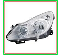 Proyector Izquierdo H1-H7 Eléctrico Cromato-Con Motor Opel Corsa D- (Año 2006-2
