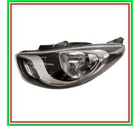 Proyector Izquierdo H4 Eléctrico Con Motor-Negro Hyundai I10 (Pa)- (Año 2010-201