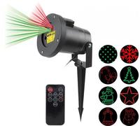 Proyector láser con efectos navideños 5W para exteriores con control remoto (rojo/verde) - WELL
