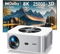Proyector LED 3D Full HD 800ANSI de 25 000 lúmenes y 8k para Cine en casa con Enfoque automático y corrección Trapezoidal para Android