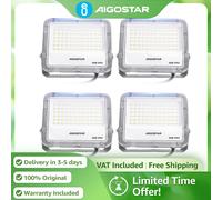Proyector Led Aigostar 50W 4500Lm Ip65 | Luz fría 6500K para patio, jardín, garaje (paquete de 4) gris