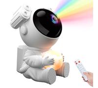 Proyector LED astronauta - proyector de cielo estrellado para niños con temporizador, mando a distancia y 16 modos de luz, luz nocturna de planetario para dormitorios