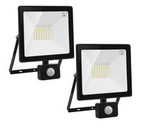 Halógenos LED 2x unidades detector de movimiento Maclean 30W 2400lm 4000K IP44 [EEK: F]
