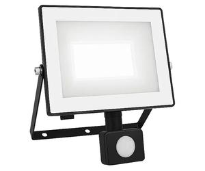 Proyector LED con sensor Lois Flood (50 W, Negro, L x An x Al: 6 x 21 x 20 cm, Blanco frío)