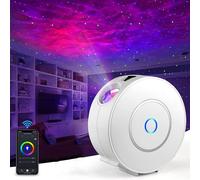 Proyector LED de cielo estrellado, proyector de galaxia inteligente con nubes de nebulosa multicolor, crea una atmósfera relajante para niños y