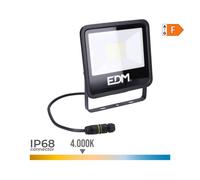EDM FOCO PROYECTOR LED 50W 4000lm 4000K LUZ DIA BLACK SERIES