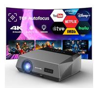 Proyector LED inteligente 4K luz diurna HDR WiFi 6 Bluetooth Google TV, 1800ANSI Proyectores de juegos de películas diurnas 4K Ultra HD Home Theater Techo con enfoque automático Keystone Zoom Airplay
