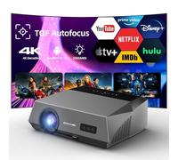 Proyector LED inteligente 4K luz diurna HDR WiFi 6 Bluetooth Google TV, 1800ANSI Proyectores de juegos de películas diurnas 4K Ultra HD Home Theater Techo con enfoque automático Keystone Zoom Airplay