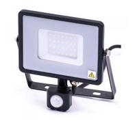 Proyector LED SLIM CON SENSOR DE MOVIMIENTO 30 W CHIP SAMSUNG COLOR BLACK WARM W
