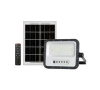 Proyector LED Solar 100W IP65 650 lúmenes Panel Monocristalino Batería LiFePO4