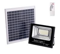 Proyector LED Solar 120W 4000K Panel: 6V/15W Batería: 3,2V/8000MaH Control Remoto [HO-SOLARFL-120W-01-W] | Greenice