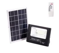 Proyector LED Solar 30W 6500K Panel: 6V/6W Batería: 3,2V/3000MaH Control Remoto [HO-SOLARFL-30W-01] | Greenice