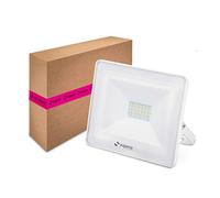 Proyector LED Superia blanco para exteriores 25W 2256 lumen Blanco Natural 4000K, Proyector estanco IP66, para jardines y hogares, Haz de apertura 120°, 230V AC, PRA25BN