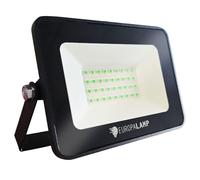 Proyector LED verde potente 30 W IP65 - Iluminación exterior 2850 lm, aluminio, vidrio templado, 25000 h