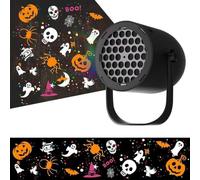 Proyector Luz LED Halloween 16 Patrones Lámpara De Ambiente Decorativa