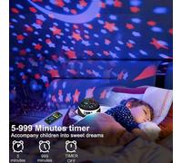 Proyector mágico de cielo estrellado, con función de temporizador, lámpara de proyección de estrellas de alta nitidez, modos multicolores