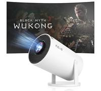 Proyector Mini Reiie 4K 1080P Full HD, Equipado con Android 11, 160ANSI 8000 Lúmenes, Proyector de Video WiFi 6 BT 5.0, Proyector de Películas Rotable 180°