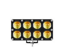 Proyector Moto 6/8/10 Lente Foco Auxiliar Luces Antiniebla Trabajo Bombilla Proyector Faros Delanteros Lámpara Conducción Adicional 12V Faro Motocicleta(8LED Switch)