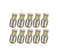 Proyector Moto Bombilla LED para Faro Delantero Ciclomotor Scooter BA21D 5730SMD CC 6 V-30 V 12 24 Luz Alta Baja Color Amarillo Limón Faro Motocicleta(10Piece)