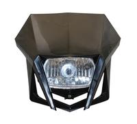 Proyector Moto Carenado Deportivo Doble para CRF 150 230 XR YP20 2016-2023 Placa Faro Delantero Moto Cross para Enduro Faro Motocicleta(Black)