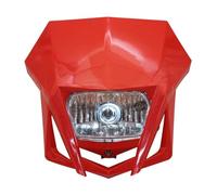 Proyector Moto Carenado Deportivo Doble para CRF 150 230 XR YP20 2016-2023 Placa Faro Delantero Moto Cross para Enduro Faro Motocicleta(Red)