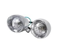 Proyector Moto Faro Antiniebla Universal para Motocicleta 2,4 Pulgadas Cromado Delantero Retro LED, Auxiliar Faro Motocicleta