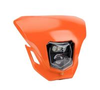 Proyector Moto Faro Delantero LED E24 para Motocross CRF 125 250 450L 450RL CR XR Luz Circulación Diurna Haz Alto/bajo Cross Faro Motocicleta(Orange)