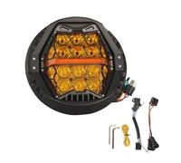 Proyector Moto Faro Delantero Motocicleta para Touring para Street para Glide 2014-2023 Luz Ámbar DRL Alta/Baja LED 7 Pulgadas E24 Faro Motocicleta