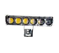 Proyector Moto Faro Delantero Pequeño 12 V 24 para Coche SUV UTV Luz Conducción 6 Lentes Foco LED Motocicleta Luces Antiniebla Doble Color Altas Bajas Faro Motocicleta