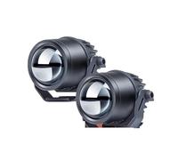 Proyector Moto Foco LED, Bombilla Auxiliar para Faros Delanteros Luz Carretera Cruce Lámpara Lente Conducción 30 W Faro Integral Tangente Faro Motocicleta(2Piece)