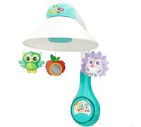 Proyector móvil de cuna, Móvil proyector noche estrellitas, Luz de noche para bebés, móvil giratorio con 3 peluches, modo diurno/nocturno, para bebés +0 meses, Winfun