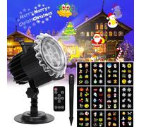 Proyector Navidad Exterior, Luces Proyector Navidad Exterior 12 Diapositivas con Control Remoto, para Halloween Decoracion, Regalos, Fiestas, Boda,Interior