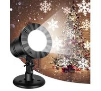Proyector Navidad Exterior Nieve Blanco, IP65 Impermeable LED Decoración Jardín Interior Fiesta Nochev Regalo