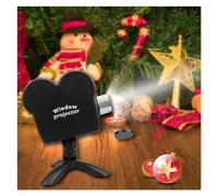Proyector Navidad Exterior Proyector holográfico for fiesta de Navidad y Halloween, Mini cine en casa, decoración de jardín, proyector de interior y exterior, espectáculo de iluminación Efecto Copo de