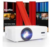 Proyector [Netflix Oficial＆Auto Focus/Keystone] AKIYO O9 Smart Proyector 4K Built-in Apps, 32000 Lumens Proyector WiFi Bluetooth 1080P Nativo, Proyector Cine en Casa con 50% Zoom para iOS/Android