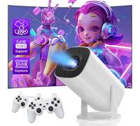 Proyector P30 MAX con 2 Mandos Inalámbricos, Proyector de Películas Mini con 30000 Juegos Retro, Proyector de Consola de Videojuegos 4K Smart con Automática de Keystone, Mando de Juegos (32G)
