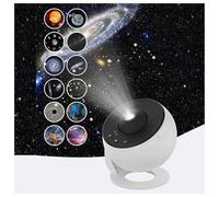 Proyector para Dormitorio, Proyector de Estrellas con Imagen HD 4K, Perilla Ajustable con Luz Proyector Planetario 12 en 1 para Niños, Rotación de 180°