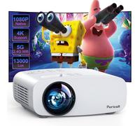 Proyector para teléfono, proyector Bluetooth WiFi 5G, proyector portátil pericat para exteriores, proyector Bluetooth mejorado compatible con smartphone, HDMI, USB, AV, Fire Stick, PS5