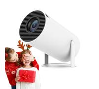 Proyector pequeño - Proyector doméstico inalámbrico 4K Full HD - Proyector de películas para interiores con parlantes Hi-Fi y conexión rápida, Proyector para teléfono Proyector HD con soporte giratori