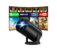 Proyector Portable 2026 Upgraded 1080P Full HD Mini Proyector 4k con WiFi 6 Bluetooth 5.2 Auto Keystone 270° Rotable con HDMI/Laptop/TV Stick/Memory Stick, Negro