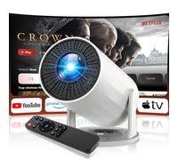 Proyector Portatil 4K SB-502 Rollei, Miniproyector 4K con Auto Keystone 210° Rotation Video Projector Casa Soporte Android 11/WiFi 6/BT 5.4 con Pantalla, Proyector-Portatil-4K-Mini-Projector