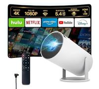 Proyector Portátil 4k WiFi, Bluetooth [Apps Integradas] Sistema Android 2026 Upgraded Mini Proyector de vídeo con Altavoz Integrado, Rotación 180° proyector Cine FullHD Compatible HDMI/portátil/móvil.