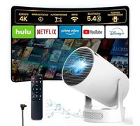 Proyector Portátil con Altavoz, 4k, WiFi, Bluetooth [Apps Integradas] Sistema Android 2026 Upgraded Mini Proyector de vídeo con Altavoz Integrado, Proyector Cine FullHD HDMI/portátil/móvil.
